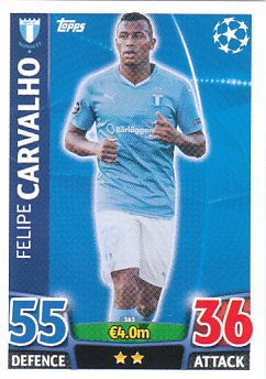 Felipe Carvalho Malmo FF 2015/16 Topps Match Attax CL #363