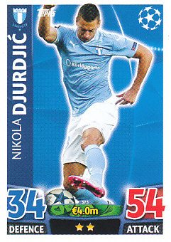 Nikola Djurdjic Malmo FF 2015/16 Topps Match Attax CL #373