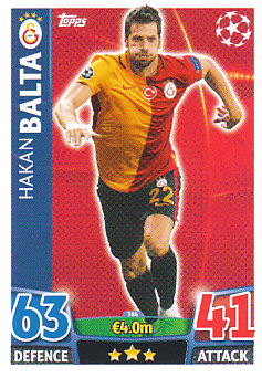 Hakan Balta Galatasaray AS 2015/16 Topps Match Attax CL #384