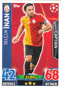 Selcuk Inan Galatasaray AS 2015/16 Topps Match Attax CL Captain #390