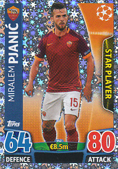 Miralem Pjanic AS Roma 2015/16 Topps Match Attax CL Star Player #442