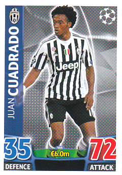 Juan Cuadrado Juventus FC 2015/16 Topps Match Attax CL #466