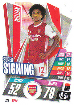 Willian Arsenal 2020/21 Topps Match Attax CL Update Super Signing #SIG06