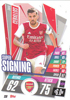 Dani Ceballos Arsenal 2020/21 Topps Match Attax CL Update Super Signing #SIG08