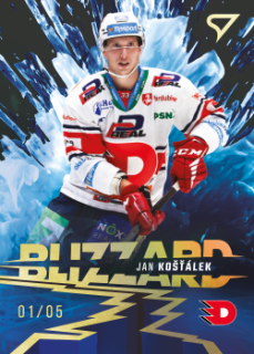 Jan Kostalek Pardubice Tipsport ELH 2023/24 SportZoo 1. serie Blizzard /5 #BL-09