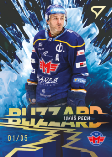 Lukas Pech Ceske Budejovice Tipsport ELH 2023/24 SportZoo 1. serie Blizzard /5 #BL-34
