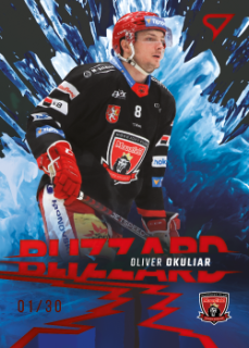 Oliver Okuliar Hradec Kralove Tipsport ELH 2023/24 SportZoo 1. serie Blizzard /30 #BL-06