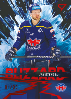 Jan Stencel Ceske Budejovice Tipsport ELH 2023/24 SportZoo 1. serie Blizzard /30 #BL-33