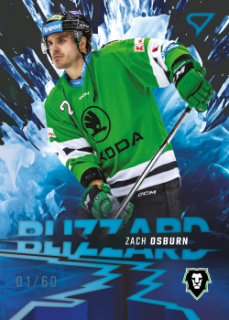 Zach Osburn Mlada Boleslav Tipsport ELH 2023/24 SportZoo 1. serie Blizzard /60 #BL-27