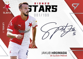 Jakub Hromada Slavia Praha SportZoo FORTUNA:LIGA 2022/23 2. serie Signed Stars - Level 1 /199 #SL1-JH