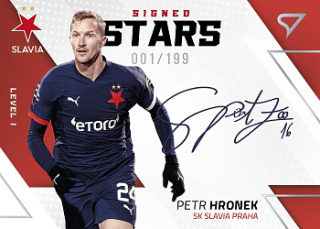 Petr Hronek Slavia Praha SportZoo FORTUNA:LIGA 2022/23 2. serie Signed Stars - Level 1 /199 #SL1-PH