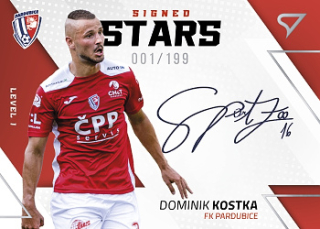 Dominik Kostka Pardubice SportZoo FORTUNA:LIGA 2022/23 2. serie Signed Stars - Level 1 /199 #SL1-DK