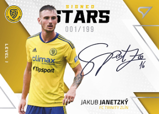 Jakub Janetzky Zlin SportZoo FORTUNA:LIGA 2022/23 2. serie Signed Stars - Level 1 /199 #SL1-JJ