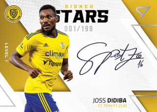 Joss Didiba Zlin SportZoo FORTUNA:LIGA 2022/23 2. serie Signed Stars - Level 1 /199 #SL1-JD