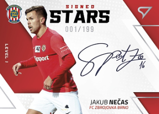 Jakub Necas Brno SportZoo FORTUNA:LIGA 2022/23 2. serie Signed Stars - Level 1 /199 #SL1-JN