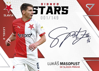 Lukas Masopust Slavia Praha SportZoo FORTUNA:LIGA 2022/23 2. serie Signed Stars - Level 2 /149 #SL2-LM