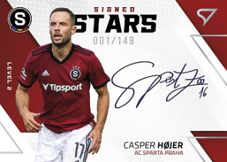 Casper Hojer Sparta Praha SportZoo FORTUNA:LIGA 2022/23 2. serie Signed Stars - Level 2 /149 #SL2-CH