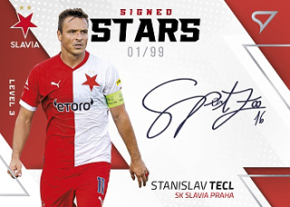 Stanislav Tecl Slavia Praha SportZoo FORTUNA:LIGA 2022/23 2. serie Signed Stars - Level 3 /99 #SL3-ST