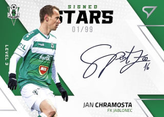 Jan Chramosta Jablonec SportZoo FORTUNA:LIGA 2022/23 2. serie Signed Stars - Level 3 /99 #SL3-JC