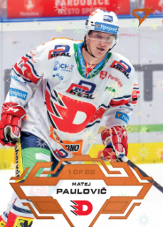 Matej Paulovic Pardubice Tipsport ELH 2023/24 SportZoo 1. serie Blade Sparks /25 #50