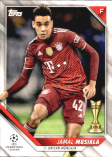 Jamal Musiala Bayern Munchen Topps UEFA Champions League Collection 2021/22 #51