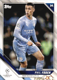 Phil Foden Manchester City Topps UEFA Champions League Collection 2021/22 #76