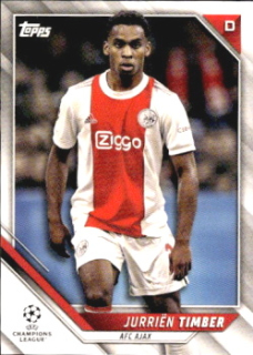 Jurrien Timber AFC Ajax Topps UEFA Champions League Collection 2021/22 #98