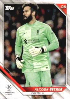 Alisson Becker Liverpool Topps UEFA Champions League Collection 2021/22 #180
