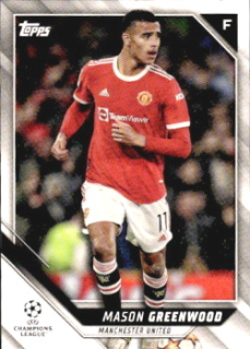 Mason Greenwood Manchester United Topps UEFA Champions League Collection 2021/22 #198