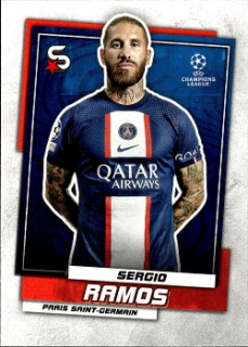 Sergio Ramos Paris Saint-Germain Topps UEFA Football Superstars 2022/23 #130