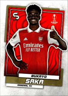 Bukayo Saka Arsenal Topps UEFA Football Superstars 2022/23 #163