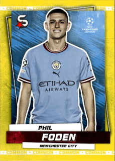 Phil Foden Manchester City Topps UEFA Football Superstars 2022/23 Common Yellow #5