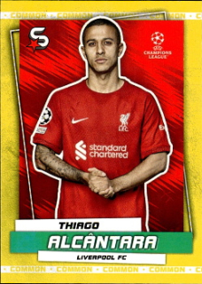 Thiago Alcantara Liverpool Topps UEFA Football Superstars 2022/23 Common Yellow #14