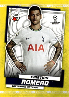 Cristian Romero Tottenham Hotspur Topps UEFA Football Superstars 2022/23 Common Yellow #30