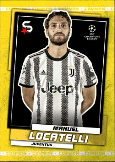 Manuel Locatelli Juventus FC Topps UEFA Football Superstars 2022/23 Common Yellow #90