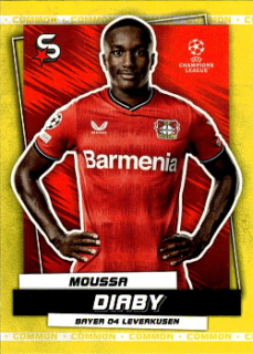 Moussa Diaby Bayer 04 Leverkusen Topps UEFA Football Superstars 2022/23 Common Yellow #114