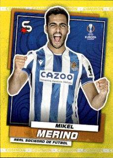 Mikel Merino Real Sociedad Topps UEFA Football Superstars 2022/23 Common Yellow #178