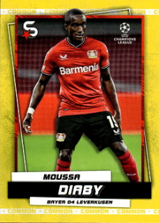 Moussa Diaby Bayer 04 Leverkusen Topps UEFA Football Superstars 2022/23 Variations Common Yellow Action #114