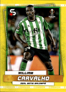 William Carvalho Real Betis Balompie Topps UEFA Football Superstars 2022/23 Variations Common Yellow Action #174