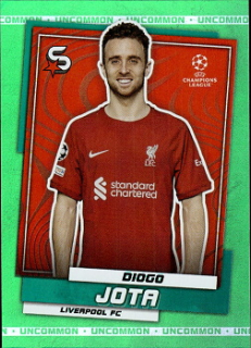 Diogo Jota Liverpool Topps UEFA Football Superstars 2022/23 Uncommon Green #18