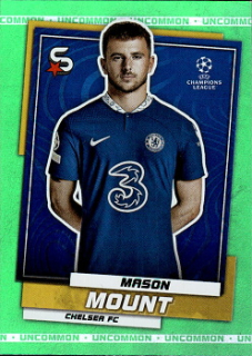Mason Mount Chelsea Topps UEFA Football Superstars 2022/23 Uncommon Green #24