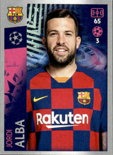 Jordi Alba FC Barcelona samolepka UEFA Champions League 2019/20 #49