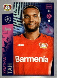 Jonathan Tah Bayer 04 Leverkusen samolepka UEFA Champions League 2019/20 #65