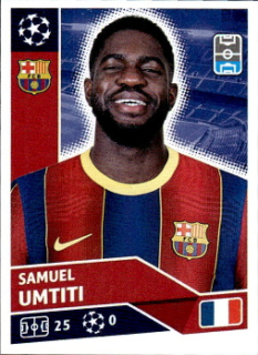 Samuel Umtiti FC Barcelona samolepka UEFA Champions League 2020/21 #BAR04