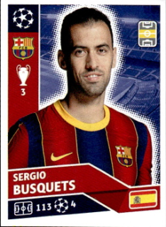 Sergio Busquets FC Barcelona samolepka UEFA Champions League 2020/21 #BAR09