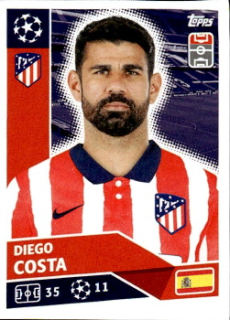 Diego Costa Atletico Madrid samolepka UEFA Champions League 2020/21 #ATM18