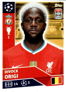 Divock Origi Liverpool samolepka UEFA Champions League 2020/21 #LIV15