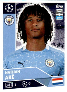 Nathan Ake Manchester City samolepka UEFA Champions League 2020/21 #MCI08