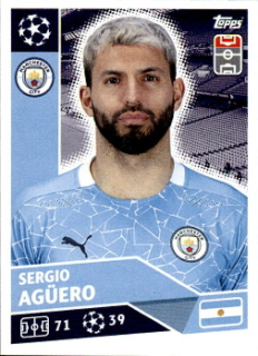 Sergio Aguero Manchester City samolepka UEFA Champions League 2020/21 #MCI18
