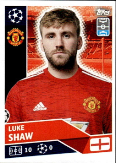 Luke Shaw Manchester United samolepka UEFA Champions League 2020/21 #MUN07